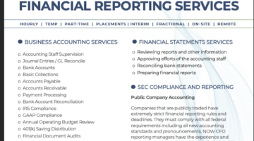 Financial Reporting Services