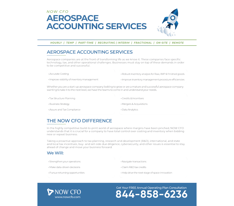 Aerospace Services One Sheet